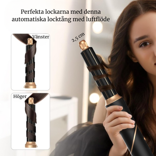 5-i-1 Hårstyler – Professionell Varmluftsborste med Automatisk Locktång och Ionic Teknologi fyndonline