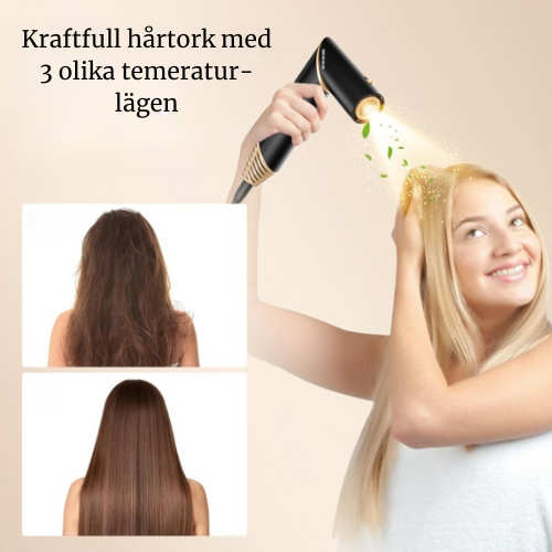 5-i-1 Hårstyler – Professionell Varmluftsborste med Automatisk Locktång och Ionic Teknologi fyndonline