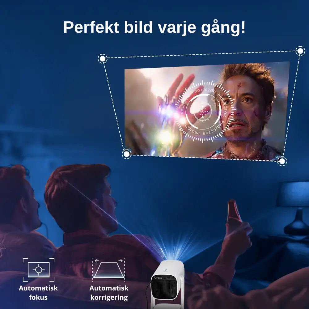 Mini Pro 7 – Batteridriven 4K Miniprojektor med WiFi & Bluetooth – Portabel Hemmabio FyndOnline