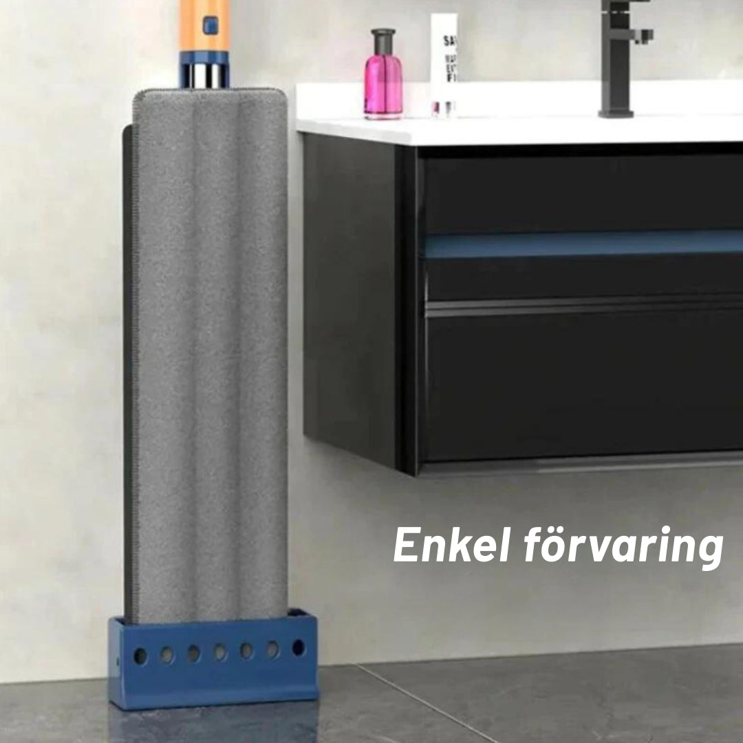 Närbild på det ergonomiska handtaget för bekväm städning