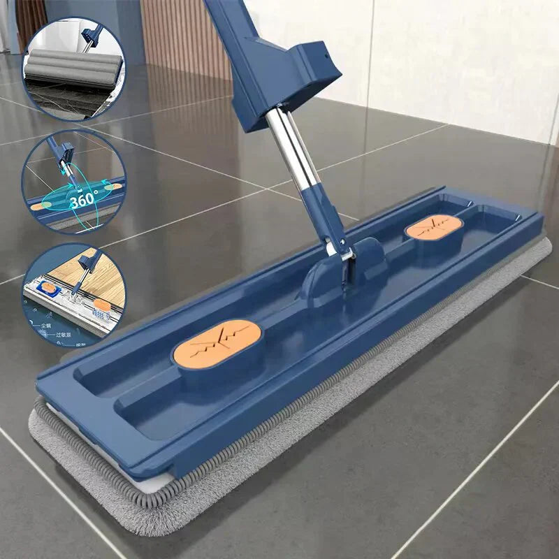 FlexiClean mopp glider enkelt under soffan tack vare låg profil