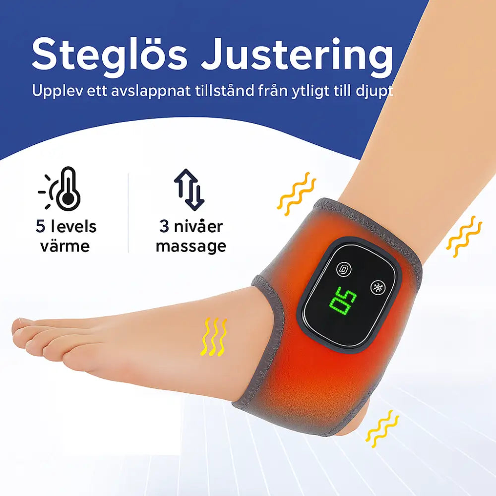 Fotledsmassage med värmeterapi och vibrationsfunktion fyndonline
