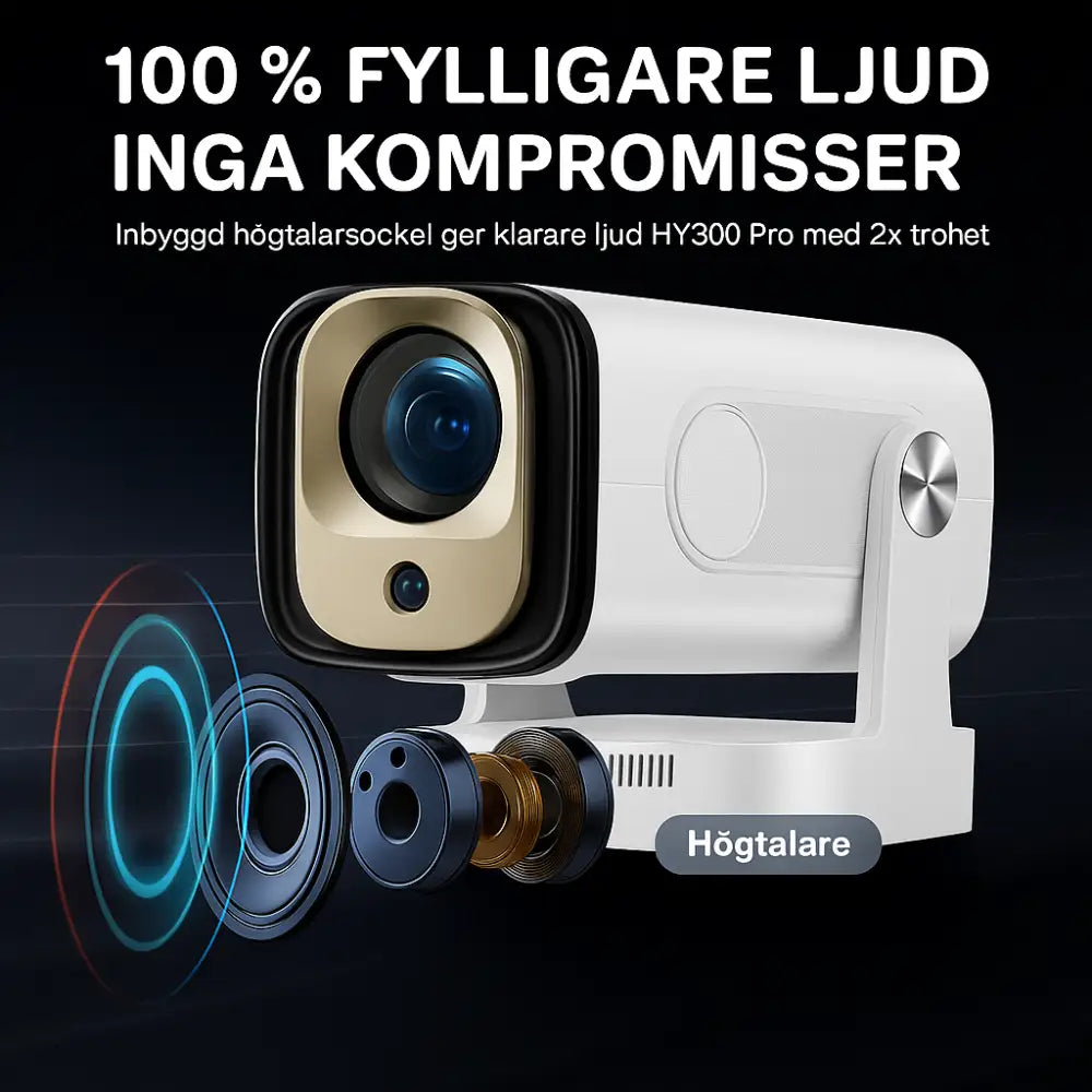 Mini Pro 4 - Bärbar Miniprojektor 4K 1080P Full HD - Projektor