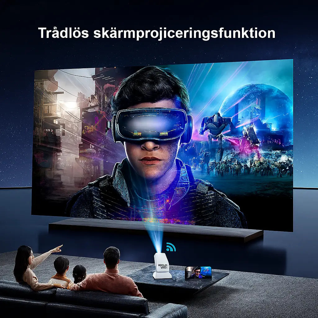 Mini Pro 6 - Flexibel Bärbar Projektor | Inbyggt Batteri & 4K Stöd FyndOnline