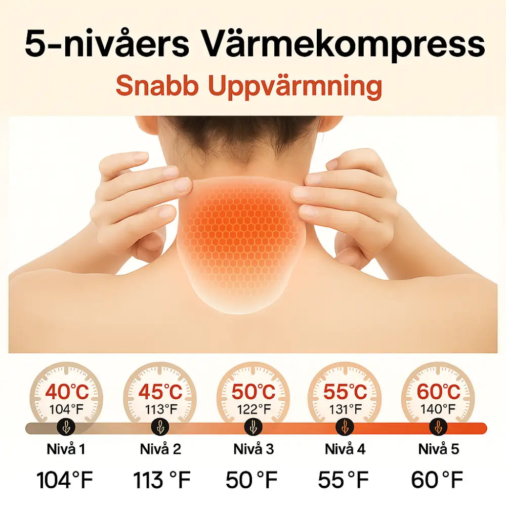 Nackvärmare med värmeterapi och justerbar passform fyndonline