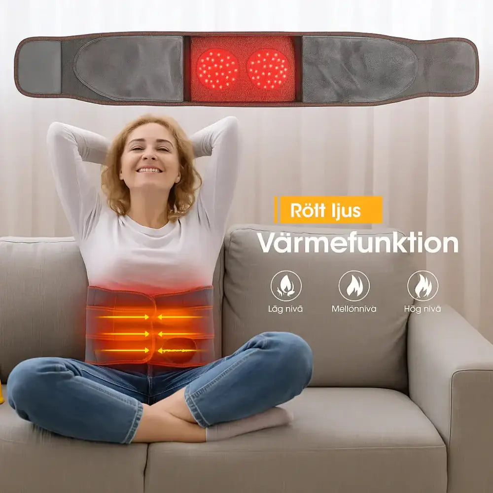 TheraBelt – Ryggbälte med värme rödljus IR/LED & massage FyndOnline
